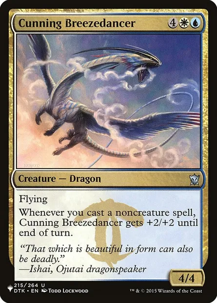 Cunning Breezedancer, Magic card PLST DTK-215 — The List set