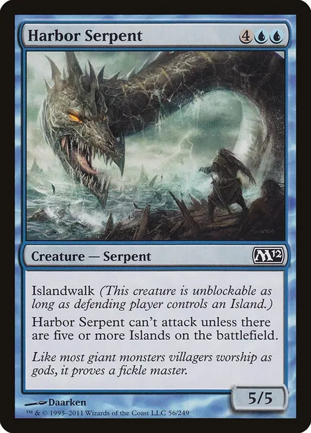 Harbor Serpent, Magic card M12 56 — Magic 2012 set