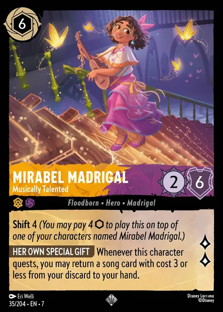 Mirabel Madrigal - Musically Talented, Disney Lorcana card CH7-035 — Archazia's Island set
