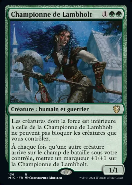 Championne de Lambholt, carte Magic MIC 136 — extension Midnight Hunt Commander
