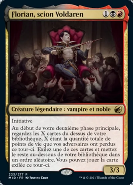 Florian, scion Voldaren, carte Magic MID 223 — extension Innistrad : chasse de minuit