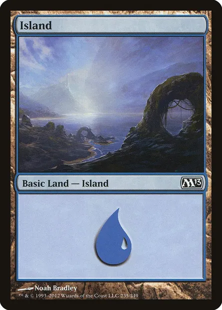 Island, Magic card M13 235 — Magic 2013 set