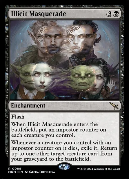 Illicit Masquerade, Magic card PMKM 88p — Murders at Karlov Manor Promos set