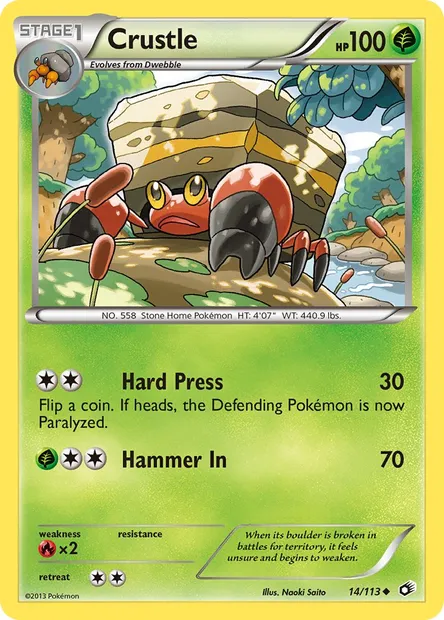 Crustle, Pokémon card LTR 14 — Legendary Treasures set