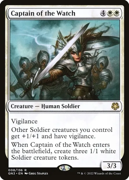 Captain of the Watch, Magic card GN3 8 — Game Night: Free-for-All set