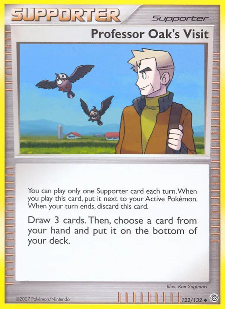 Professor Oak's Visit, Pokémon card SW 122 — Secret Wonders set