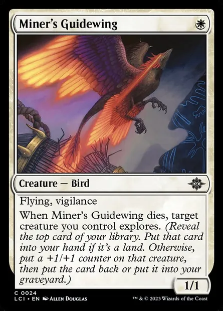 Miner's Guidewing, Magic card LCI 24 — The Lost Caverns of Ixalan set