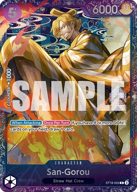 San-Gorou, One Piece card ST18-003 — Purple Monkey.D.Luffy set