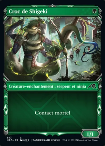 Croc de Shigeki, carte Magic NEO 347 — extension Kamigawa: La Dynastie Néon