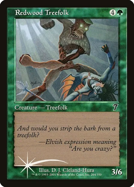 Redwood Treefolk, Magic card 7ED 264★ — Seventh Edition set