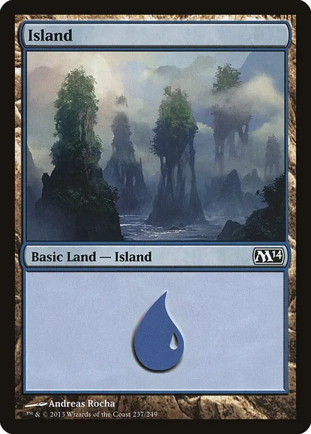 Island, Magic card M14 237 — Magic 2014 set
