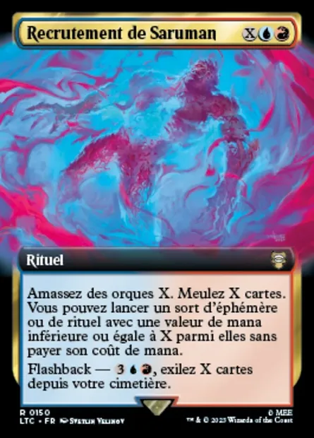 Recrutement de Saruman, carte Magic LTC 150 — extension Tales of Middle-earth Commander