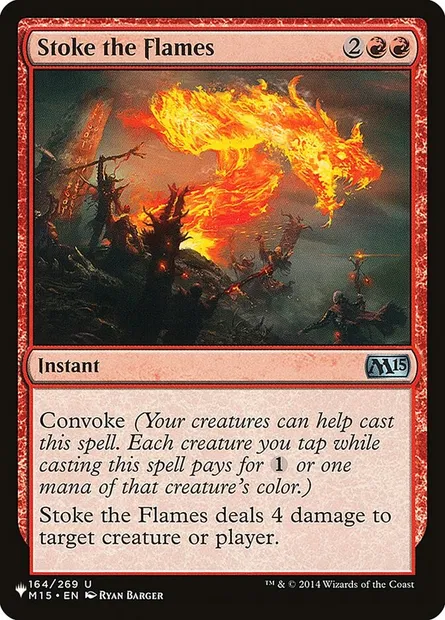 Activer les flammes, carte Magic PLST M15-164 — extension The List