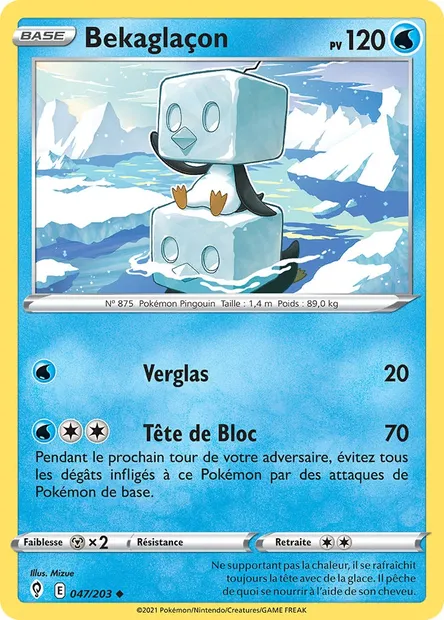 Bekaglaçon, carte Pokémon EVS 47 — extension Évolution Céleste