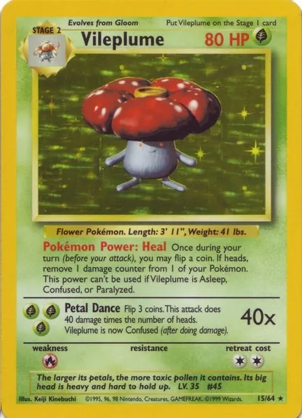 Rafflesia, carte Pokémon ERR 015 — extension Pokémon Misprints