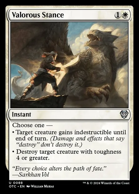 Valorous Stance, Magic card OTC 88 — Outlaws of Thunder Junction Commander set