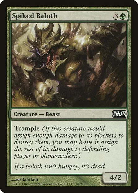 Spiked Baloth, Magic card M13 192 — Magic 2013 set