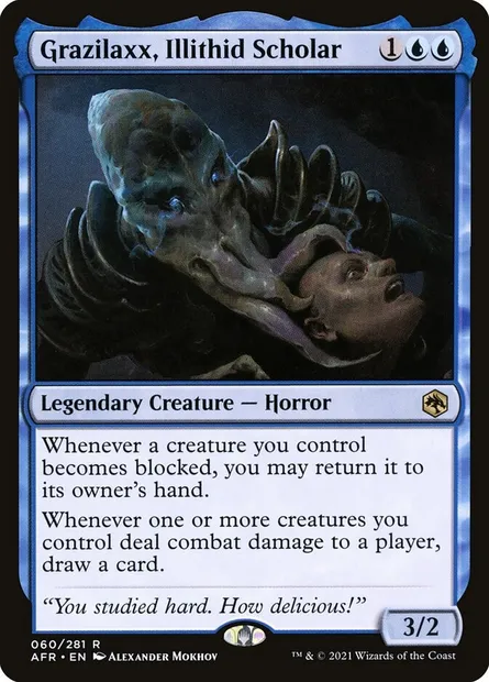 Grazilaxx, Illithid Scholar, Magic card AFR 60 — Adventures in the Forgotten Realms set