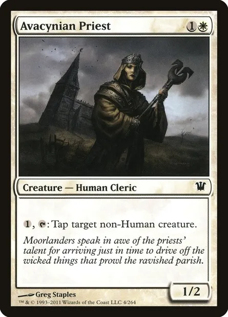 Avacynian Priest, Magic card ISD 4 — Innistrad set