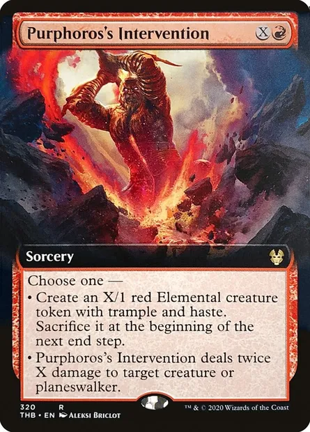 Purphoros's Intervention, Magic card THB 320 — Theros Beyond Death set