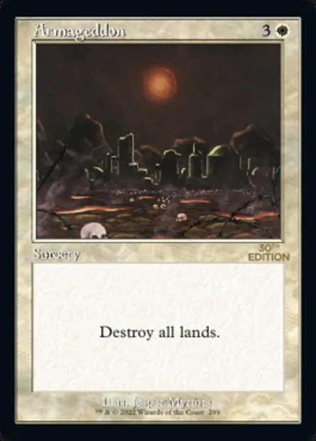 Armageddon, Magic card 30A 299 — 30th Anniversary Edition set