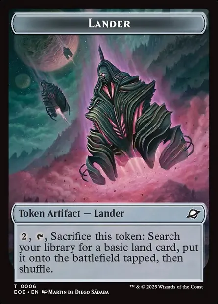 Lander, carte Magic TEOE 6 — extension Edge of Eternities Tokens
