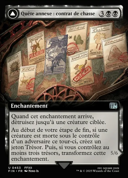 Quête annexe : contrat de chasse // Yiazmat, contrat ultime, carte Magic FIN 453 — extension Final Fantasy