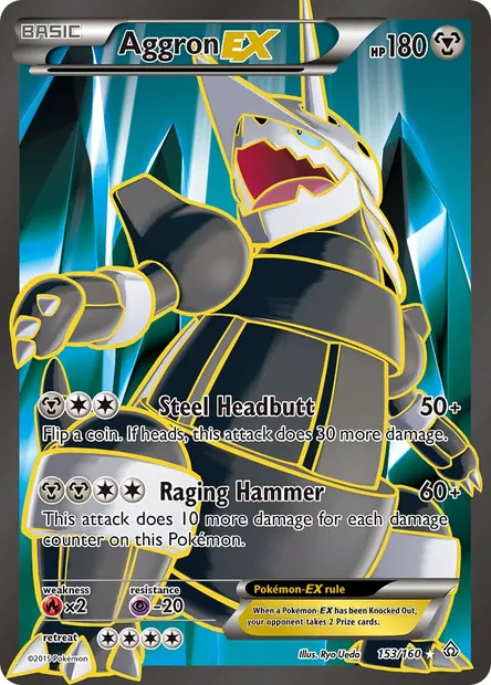 Aggron EX, Pokémon card PRC 153 — Primal Clash set