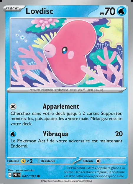 Lovdisc, carte Pokémon PAL 047 — extension Évolutions à Paldea