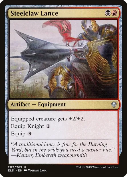 Steelclaw Lance, Magic card ELD 202 — Throne of Eldraine set