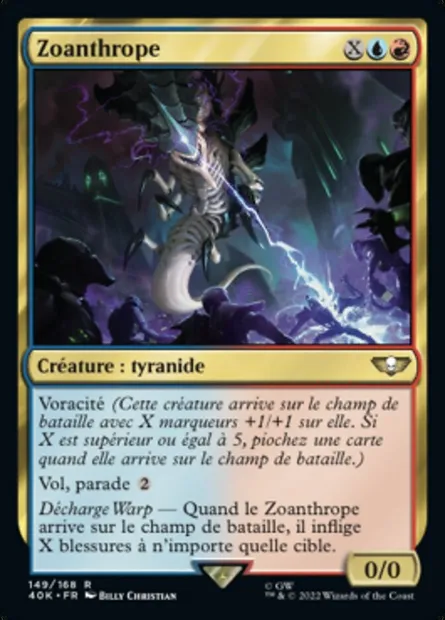 Zoanthrope, carte Magic 40K 149 — extension Warhammer 40,000 Commander