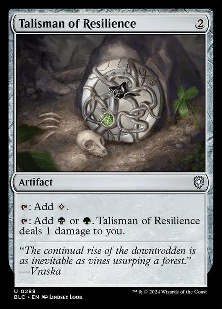 Talisman of Resilience, Magic card BLC 288 — Bloomburrow Commander set