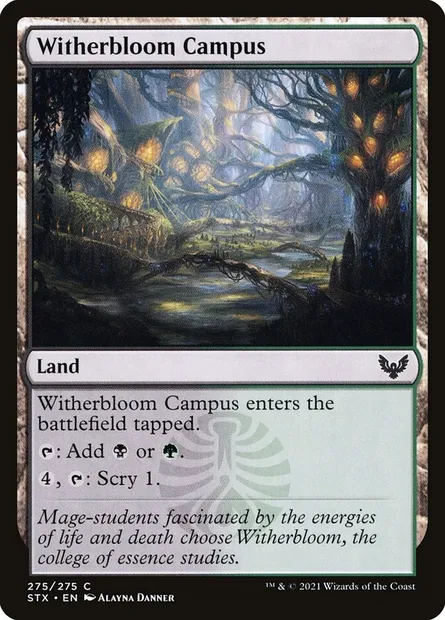 Witherbloom Campus, Magic card STX 275 — Strixhaven: School of Mages set