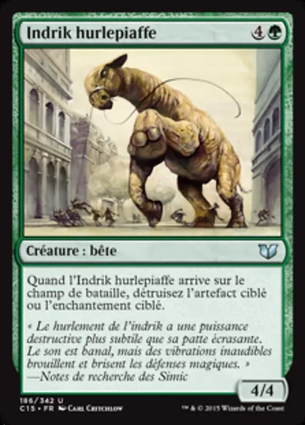 Indrik hurlepiaffe, carte Magic C15 186 — extension Commander 2015