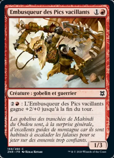 Embusqueur des Pics vacillants, carte Magic ZNR 169 — extension Renaissance de Zendikar