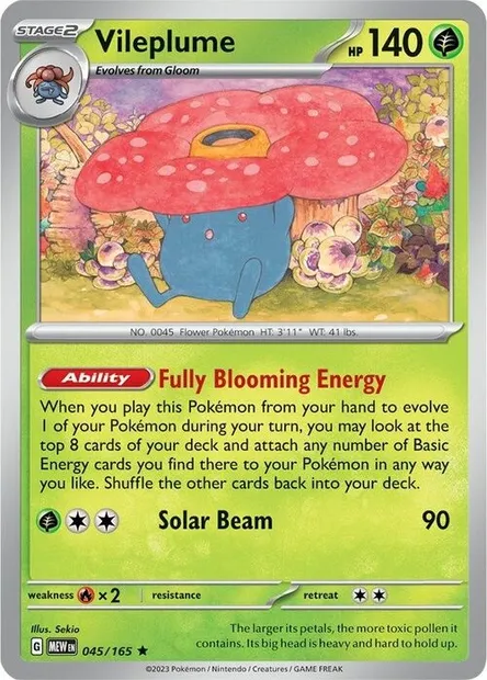 Rafflesia, carte Pokémon TDX 045 — extension Theme Deck & Blisters Exclusives