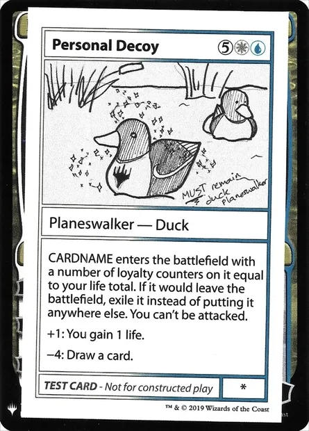 Personal Decoy, carte Magic CMB1 96 — extension Mystery Booster Playtest Cards 2019