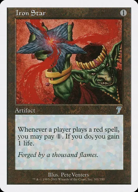 Étoile de fer, carte Magic 7ED 301 — extension Septième Edition