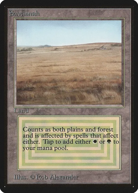 Savannah, Magic card LEB 281 — Limited Edition Beta set
