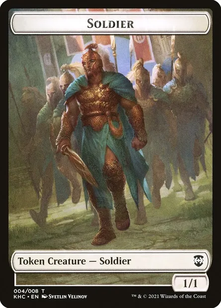 Soldier, carte Magic TKHC 4 — extension Kaldheim Commander Tokens