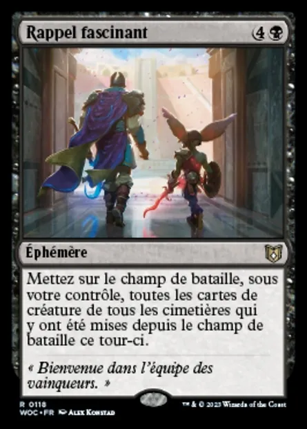 Rappel fascinant, carte Magic WOC 118 — extension Wilds of Eldraine Commander