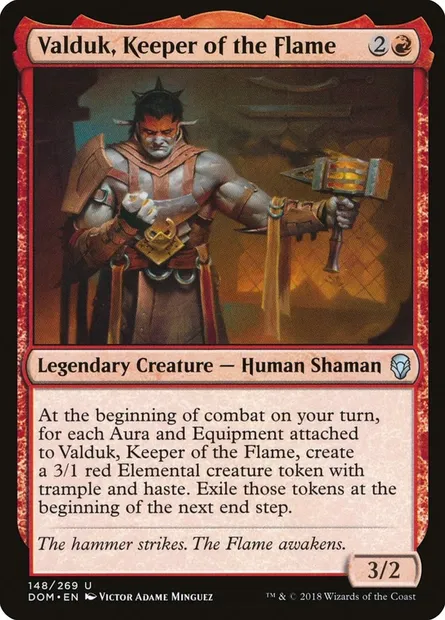 Valduk, Keeper of the Flame, Magic card DOM 148 — Dominaria set