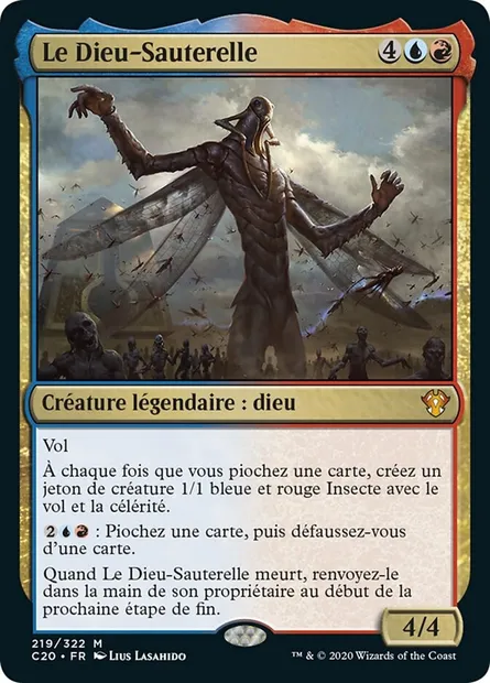 Le Dieu-Sauterelle, carte Magic C20 219 — extension Commander 2020
