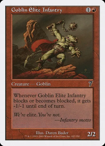 Goblin Elite Infantry, Magic card 7ED 187 — Seventh Edition set