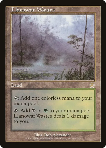 Llanowar Wastes, Magic card APC 141 — Apocalypse set