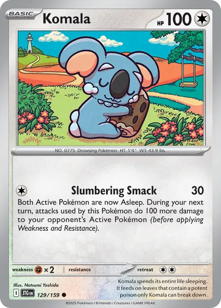 Komala, Pokémon card JTG 129 — Journey Together set