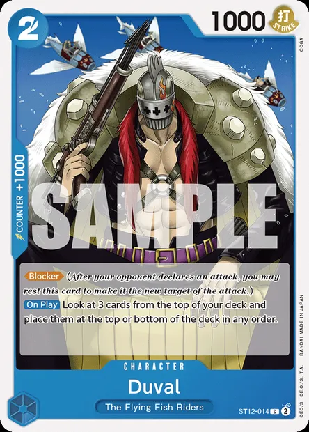 Duval, One Piece card ST12-014 — Zoro and Sanji set