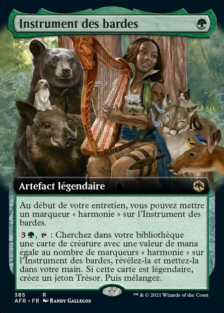 Instrument des bardes, carte Magic AFR 385 — extension Forgotten Realms: Aventures dans les Royaumes Oubliés