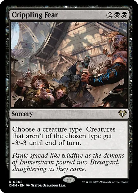 Crippling Fear, Magic card CMM 862 — Commander Masters set