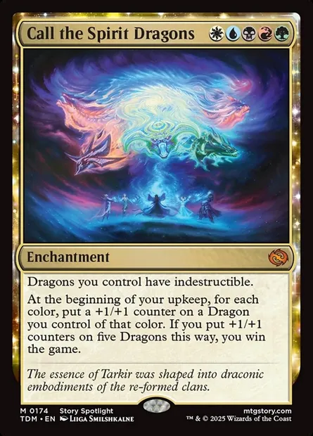 Call the Spirit Dragons, Magic card TDM 174 — Tarkir: Dragonstorm set